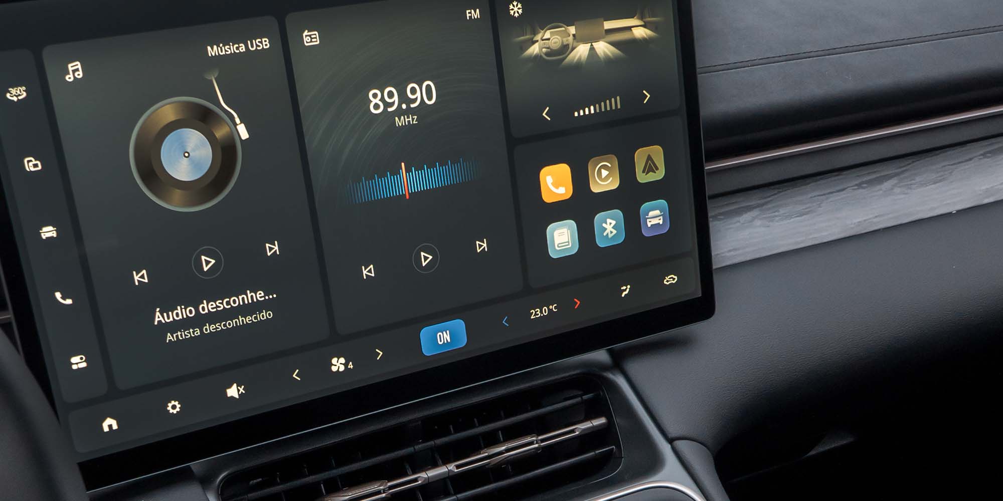 pantalla info-entretenimiento